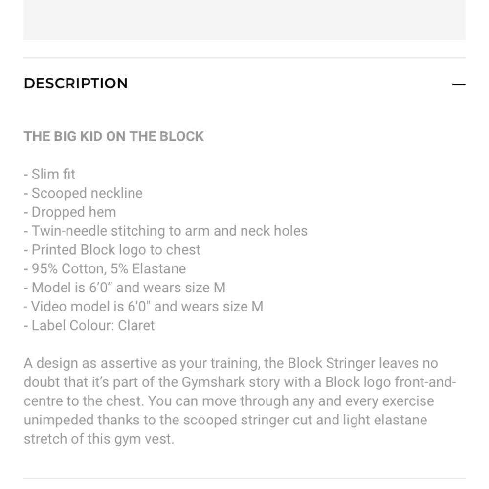 *SOLD* GYMSHARK Block Stringer Racerback Tank - Picture 7 of 7